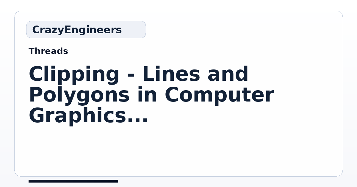 Clipping - Lines and Polygons in Computer Graphics Explained - Video ...