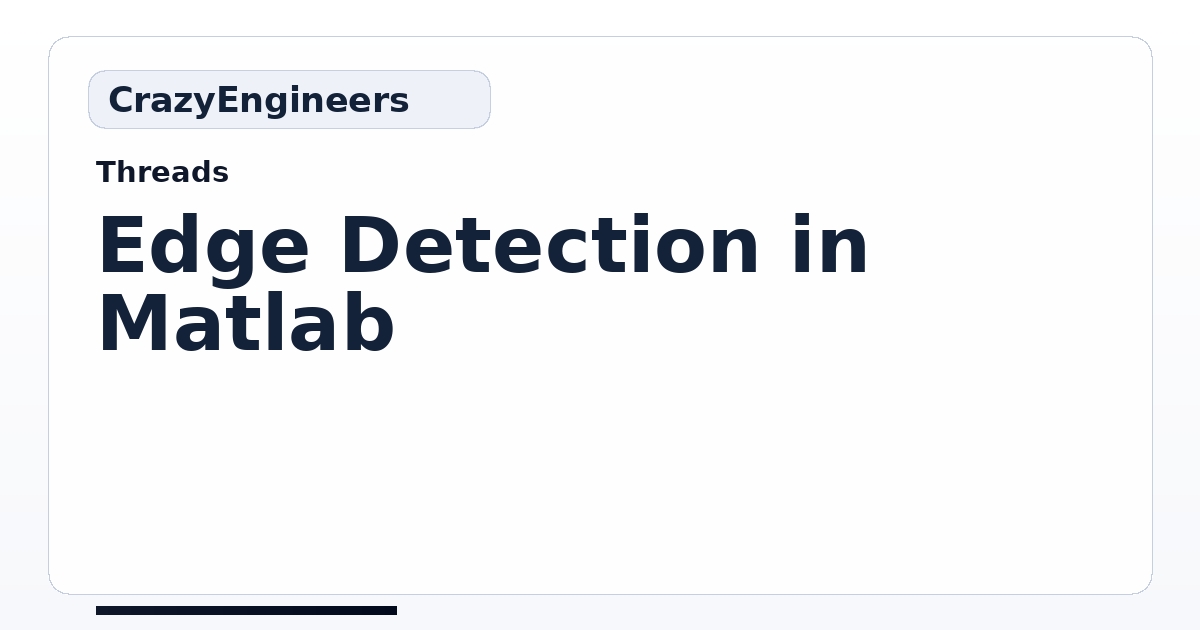 Edge Detection in Matlab | CrazyEngineers