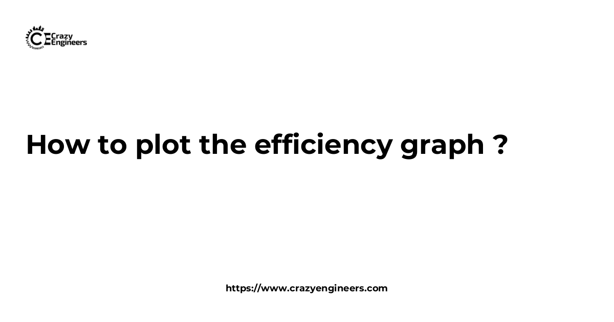 How to plot the efficiency graph ? | CrazyEngineers