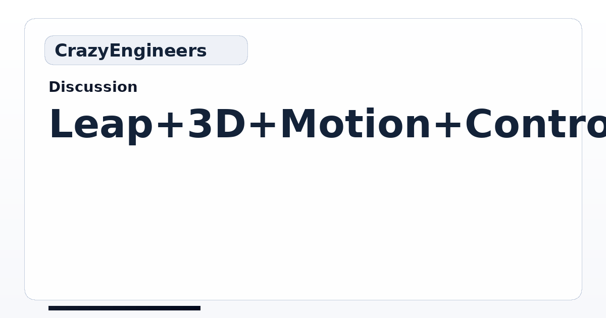 Leap 3D Motion Control Video - The future of human computer interaction ...