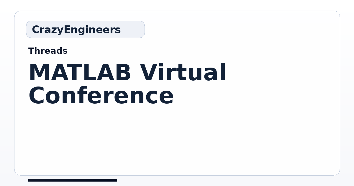 MATLAB Virtual Conference | CrazyEngineers