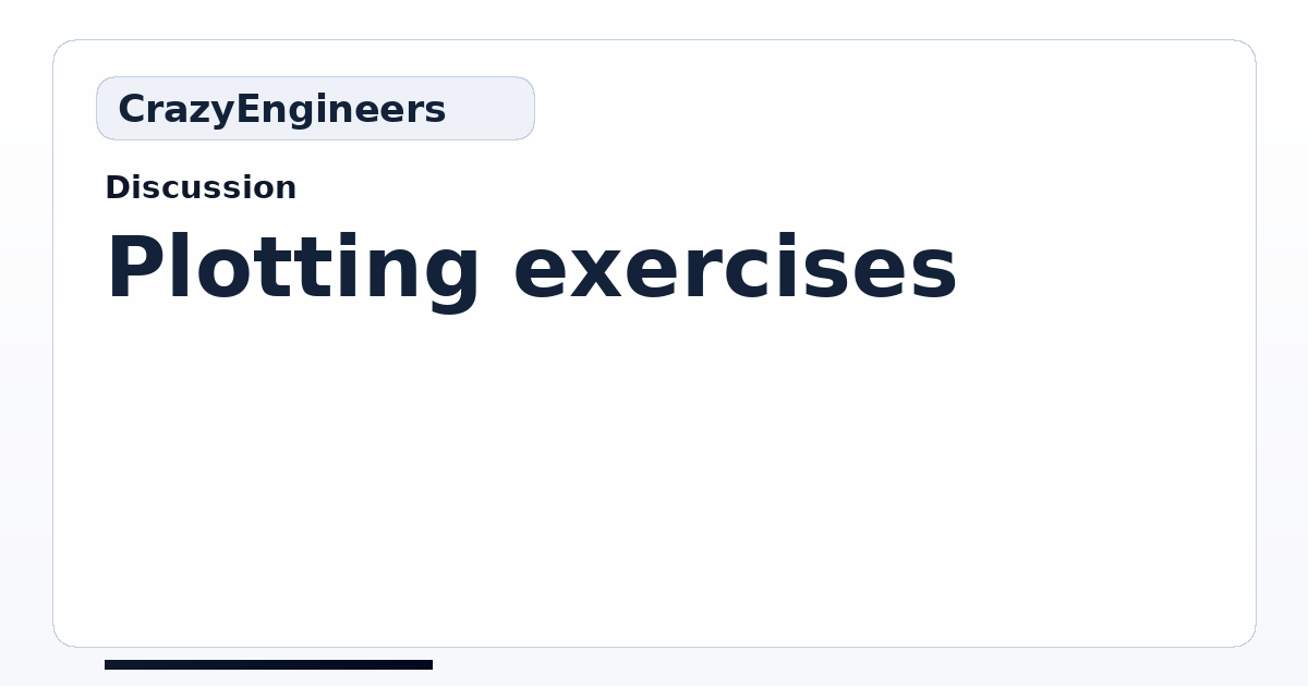 Plotting exercises | CrazyEngineers