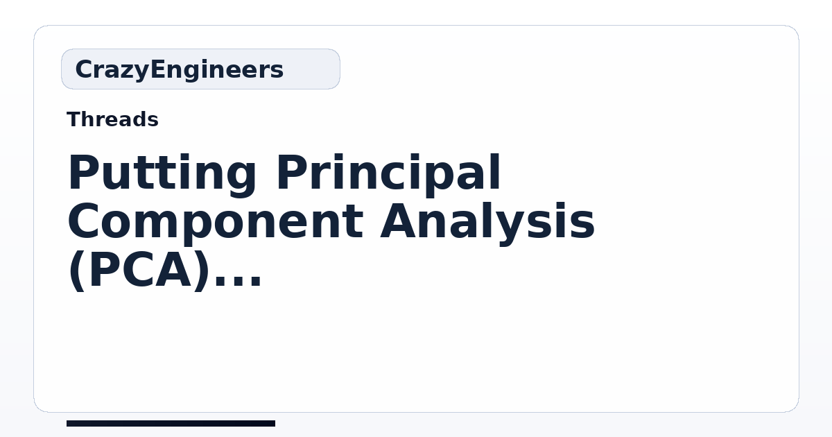 Putting Principal Component Analysis (PCA) to Work, with MATLAB Code ...