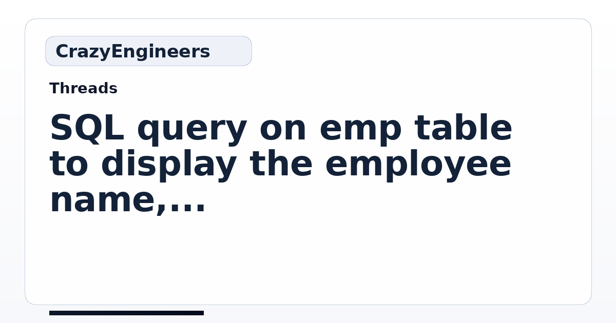 SQL query on emp table to display the employee name, his salary, sum of ...
