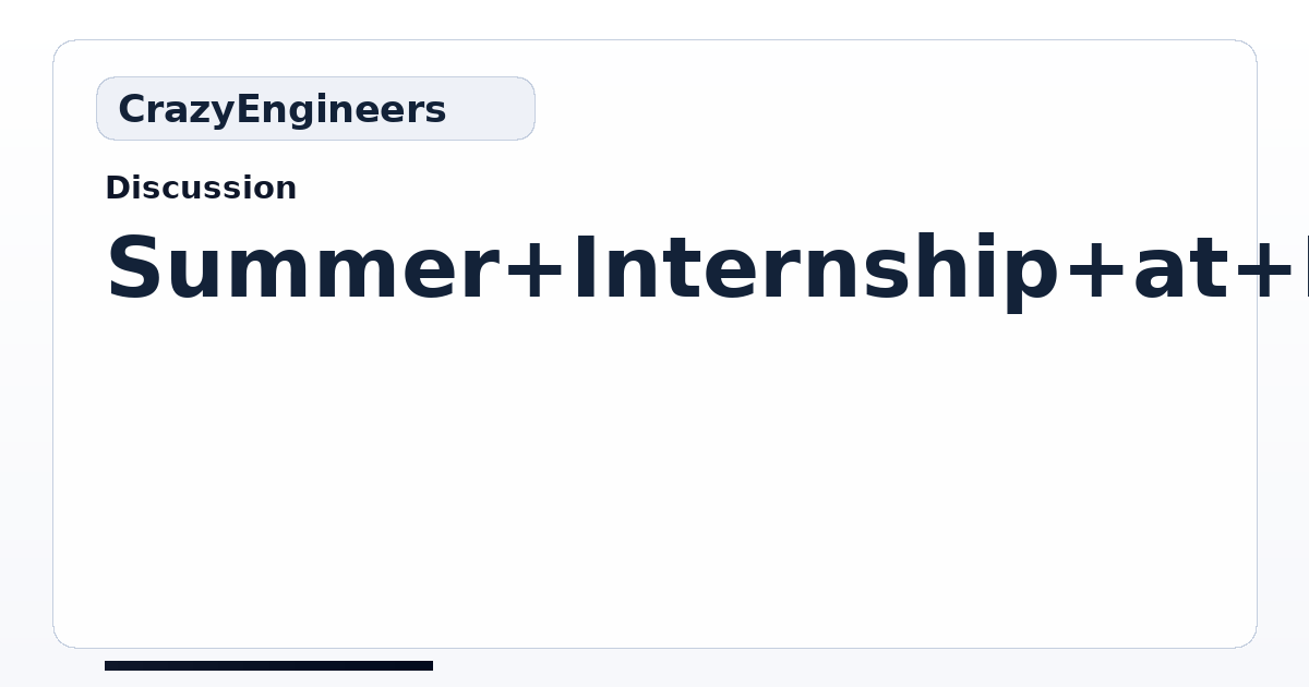 Summer Internship at NALCO | CrazyEngineers