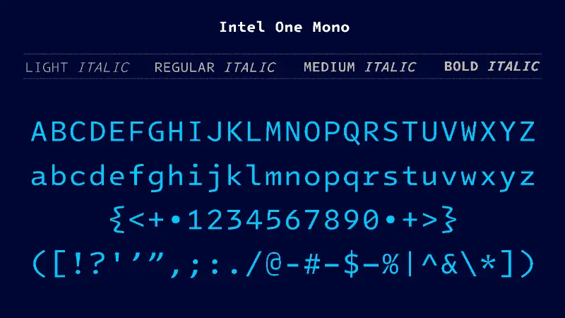 Intel Programming Font - Free Download